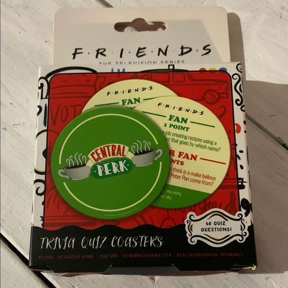 FRIENDS Green and Red Party Favors Coaster Set